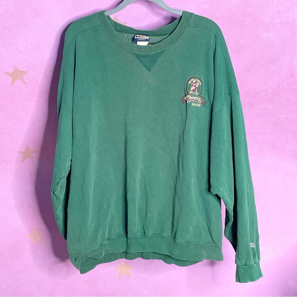 Discus Vintage 90’s Cheers Green Crewneck Sweatshirt Men’s Size XL Cotton